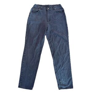 VTG LEE RIVETED WOMEN’S STRAIGHT LEG BLUE DENIM JEANS MID RISE REGULAR FIT 14MED